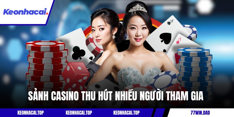 Sảnh casino thu hút nhiều hội viên mỗi ngày 