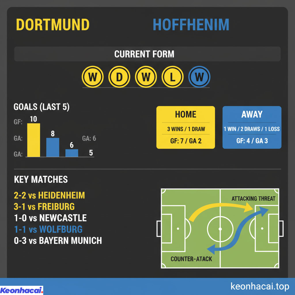 Dortmund vẫn được đánh giá là đội cửa trên trong cuộc đối đầu với Hoffenheim