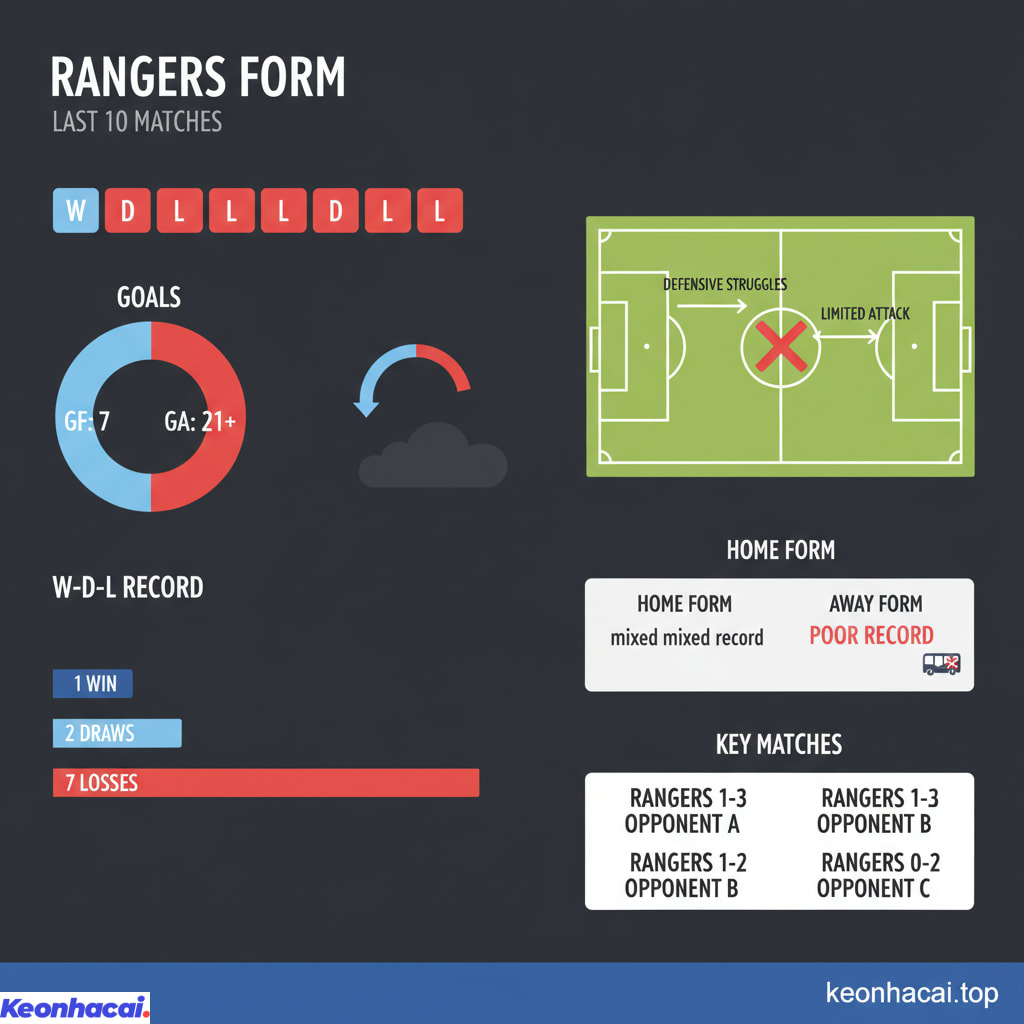 Rangers đang trải qua một giai đoạn đầy khó khăn với chuỗi trận không mấy khả quan