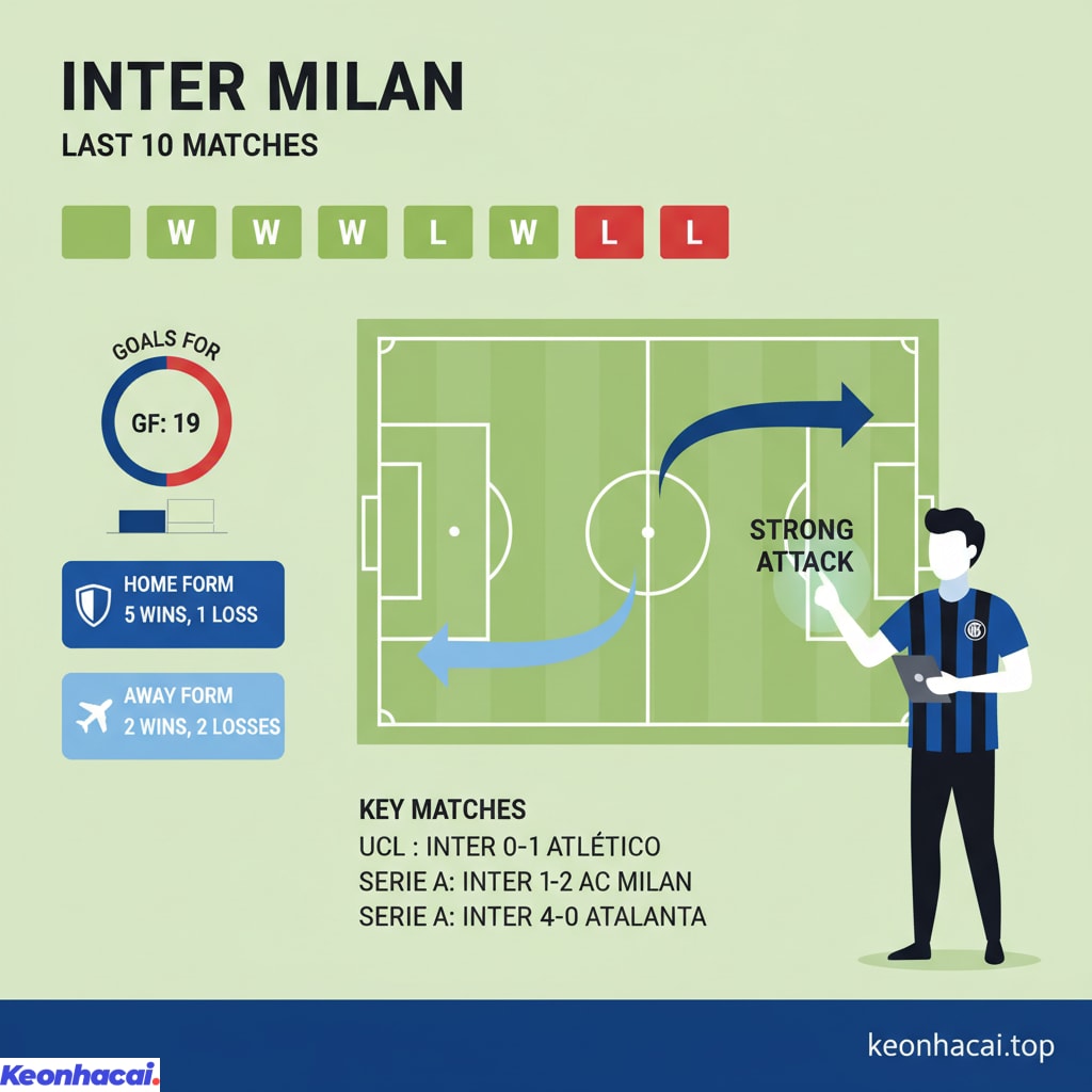 Inter Milan thể hiện khả năng ghi bàn tốt và có một hàng thủ khá chắc chắn khi thi đấu đúng phong độ