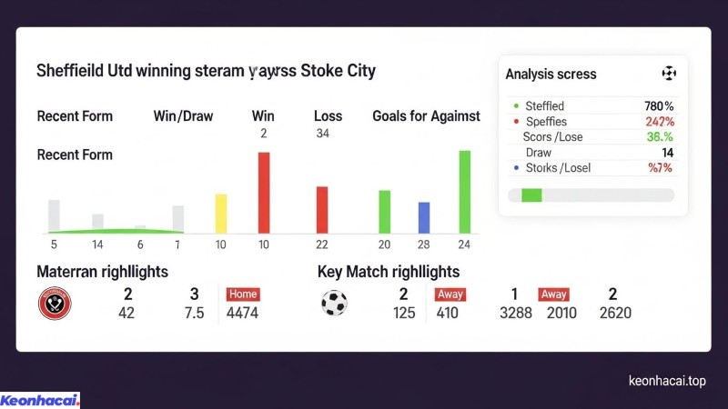 Sheffield Utd đã giành chiến thắng 7 lần, hòa 6 và để thua 5 trận trước Stoke City