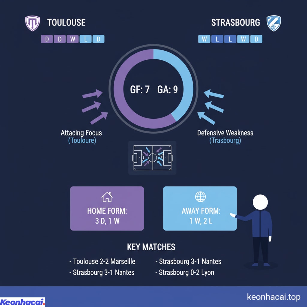 Trận đấu giữa Toulouse và Strasbourg được dự báo là một cuộc đối đầu cân bằng và khó đoán