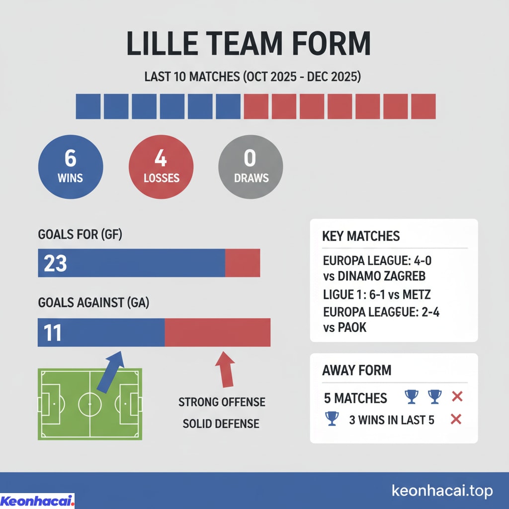 Lille đang cho thấy phong độ khá ấn tượng và ổn định trong thời gian gần đây